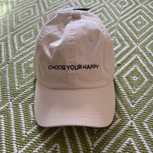 Universal Thread cream cap with brown stitching. CHOOSE YOUR HAPPY !!